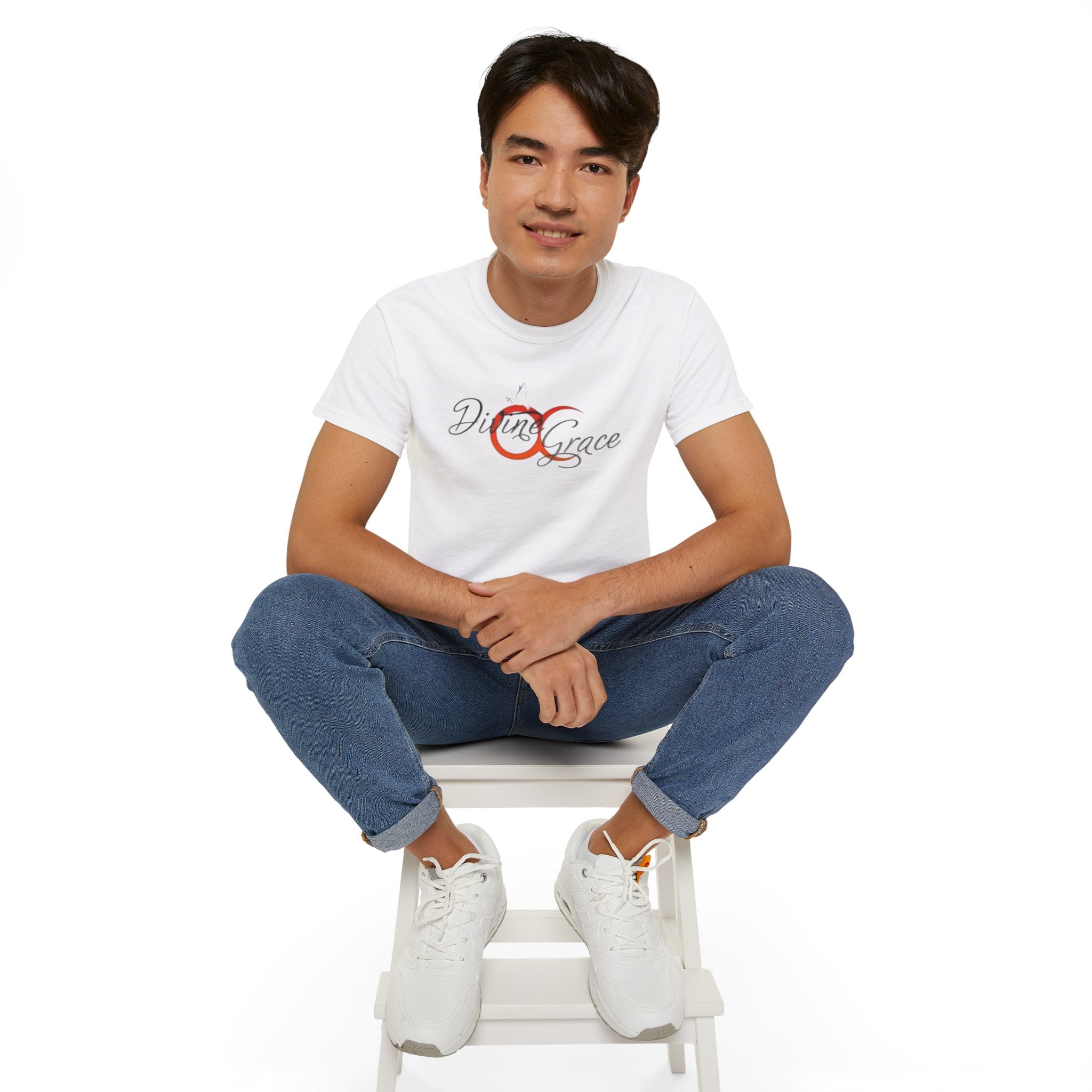 Divine Grace Unisex Ultra Cotton Tee - Inspirational Quote Tee with QR Code