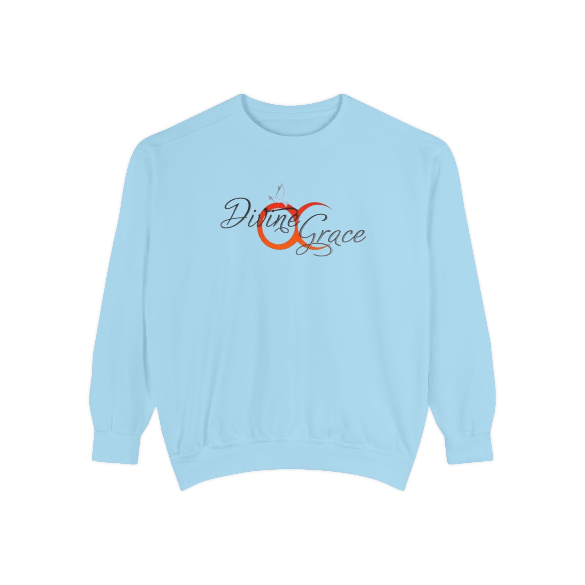 Unisex Garment-Sweatshirt - "Divine Grace" Design with QR Code - Perfect for Casual Wear and Spiritual Gatherings