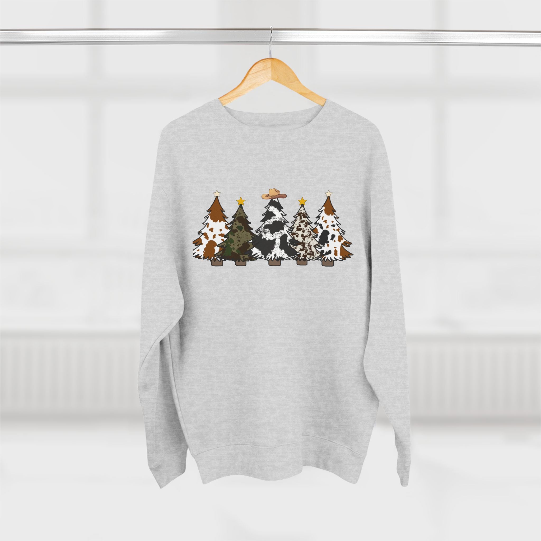 Christmas Tree- Cowhide Crewneck Sweatshirt