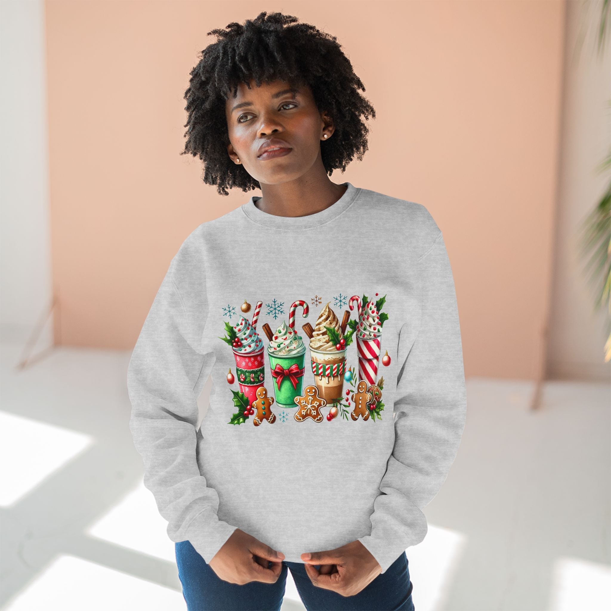 Coffee and Gingerbread Crewneck Sweatshirt- Unisex