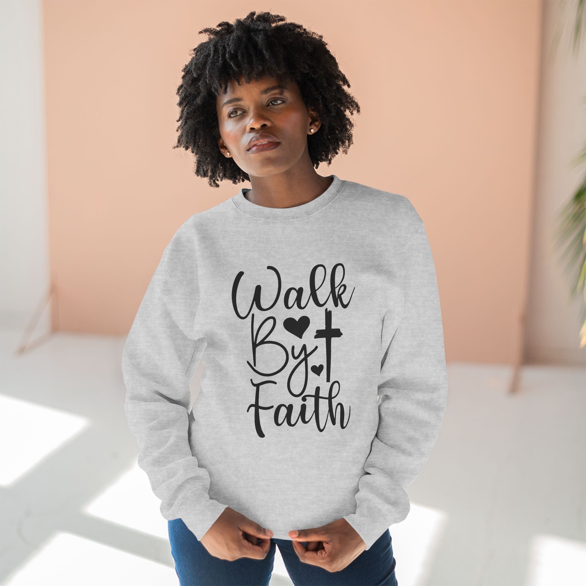 Walk by Faith Crewneck Sweatshirt- Unisex