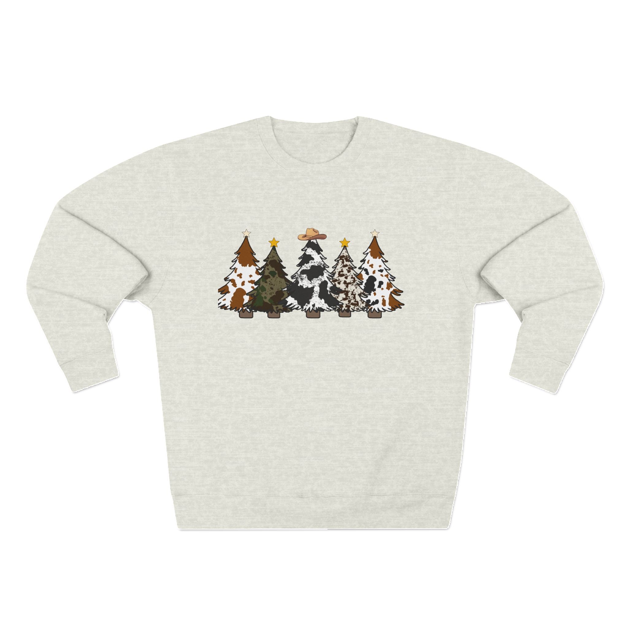 Christmas Tree- Cowhide Crewneck Sweatshirt