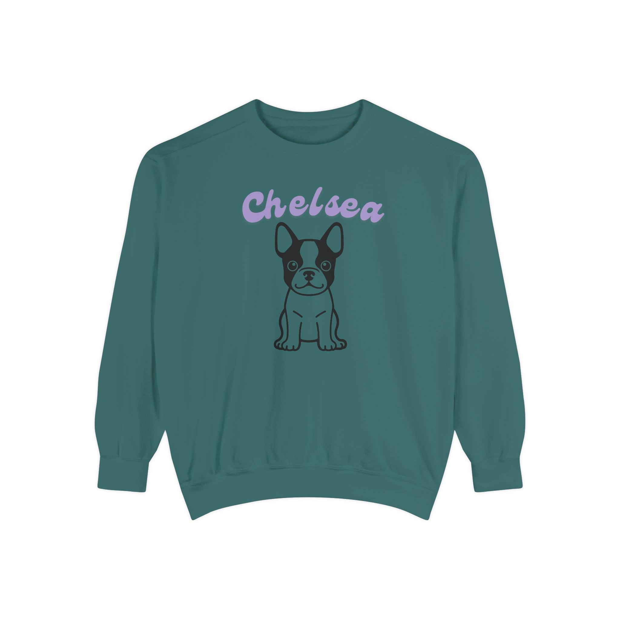 Customized Boston Terrier Unisex Garment-Dyed Sweatshirt