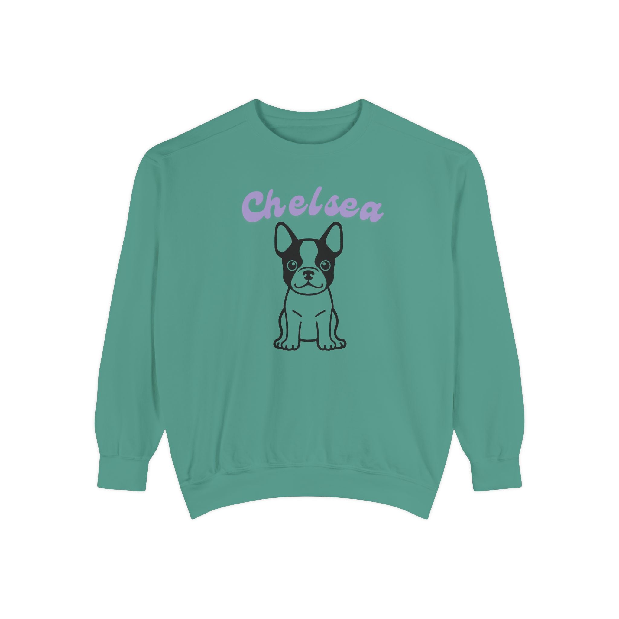 Customized Boston Terrier Unisex Garment-Dyed Sweatshirt