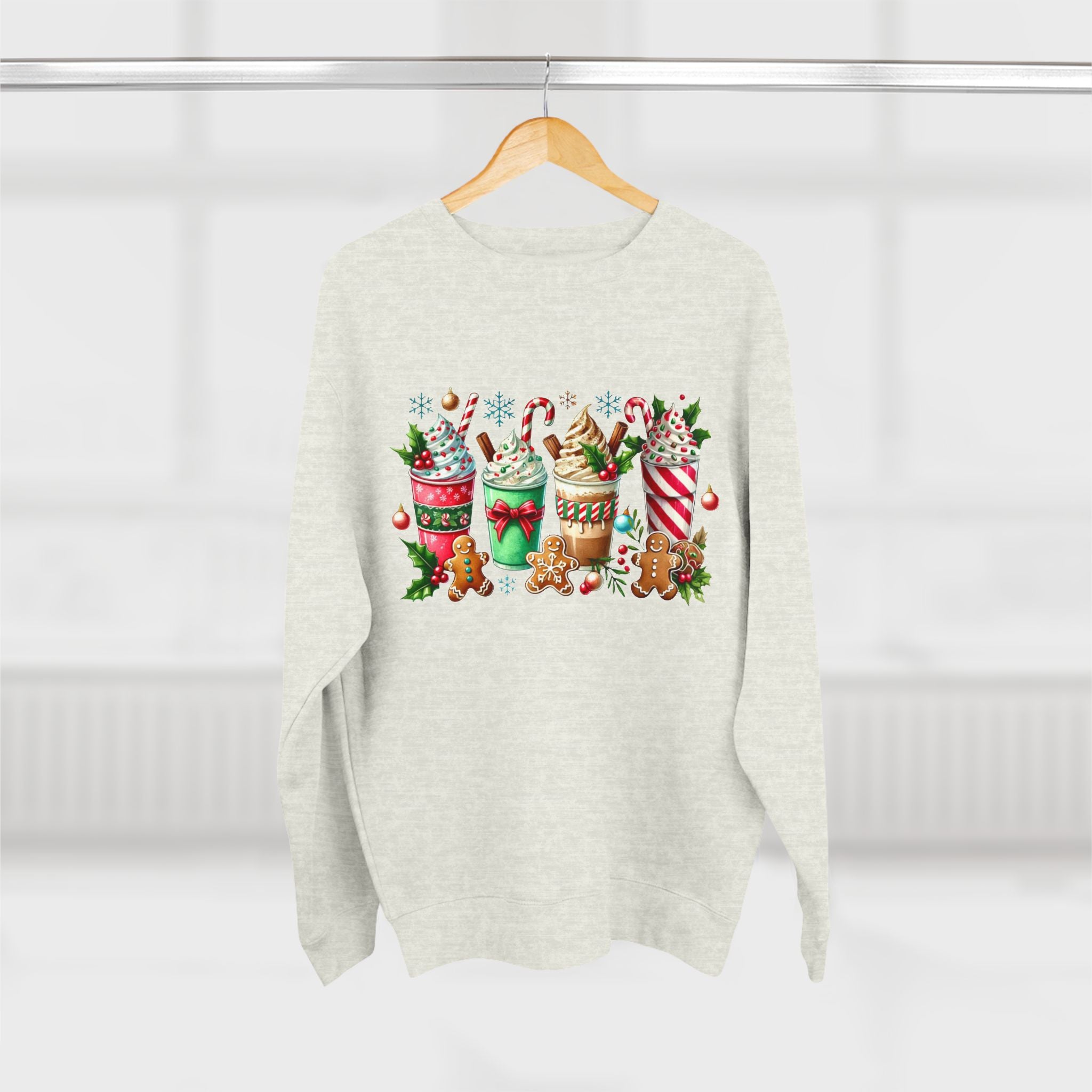 Coffee and Gingerbread Crewneck Sweatshirt- Unisex