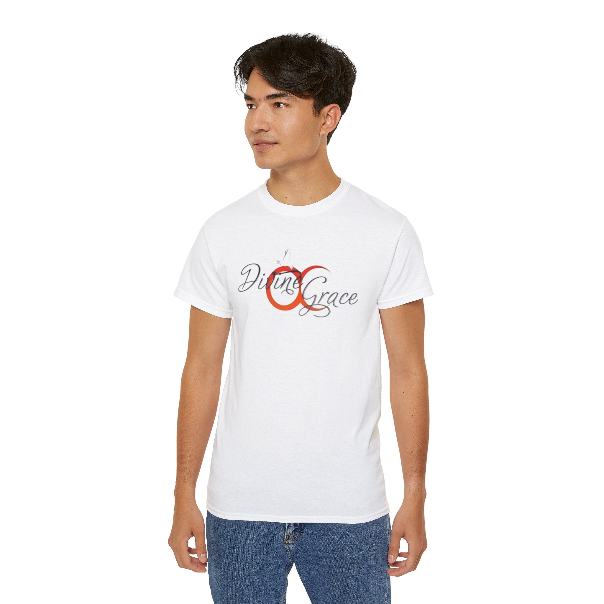 Divine Grace Unisex Ultra Cotton Tee - Inspirational Quote Tee with QR Code