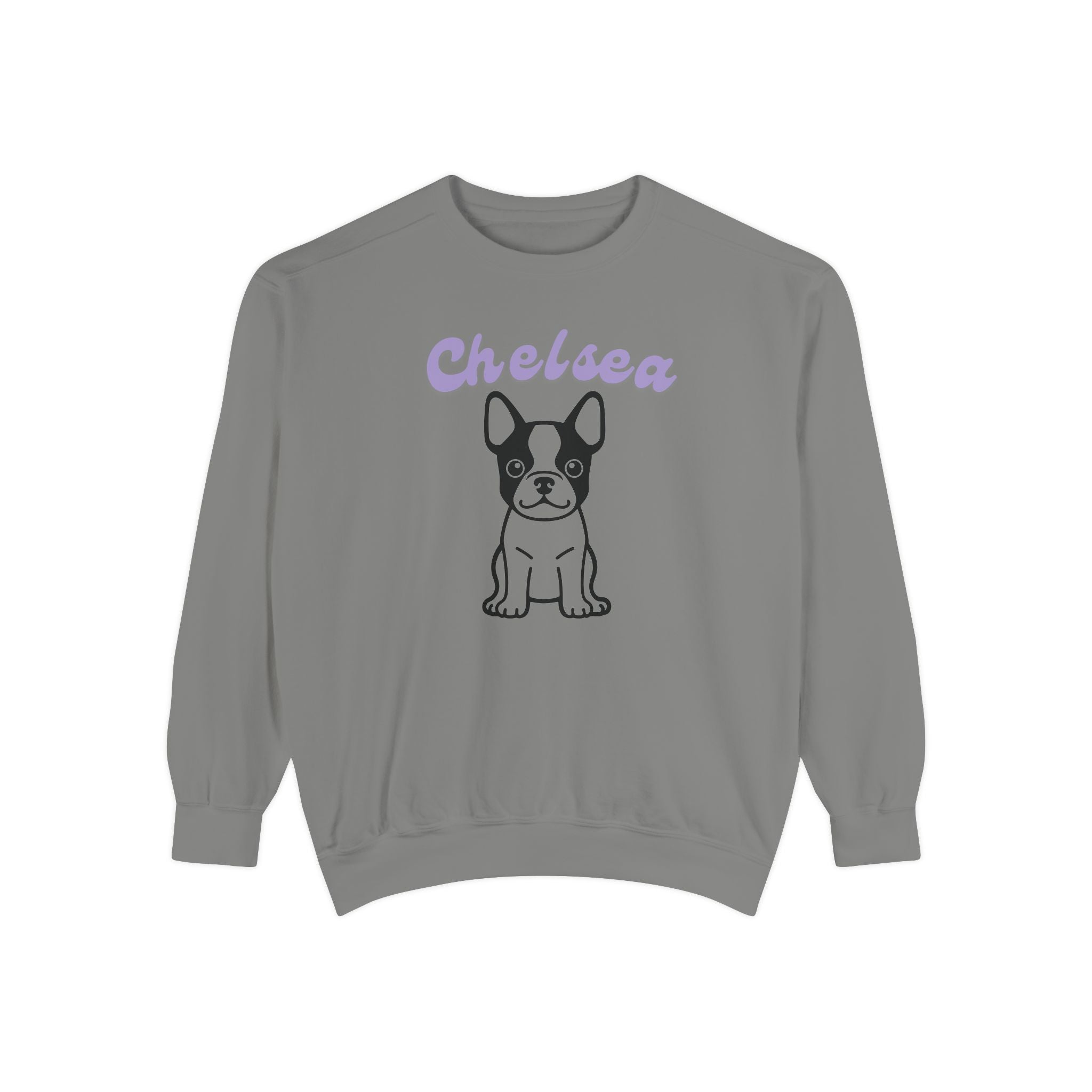 Customized Boston Terrier Unisex Garment-Dyed Sweatshirt