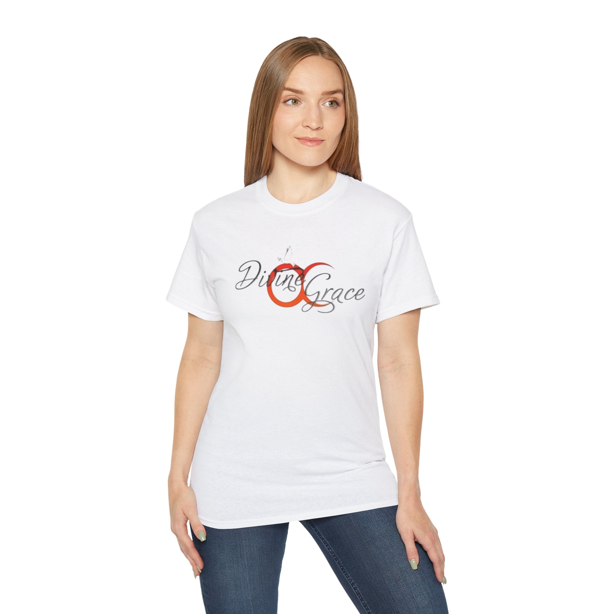 Divine Grace Unisex Ultra Cotton Tee - Inspirational Quote Tee with QR Code