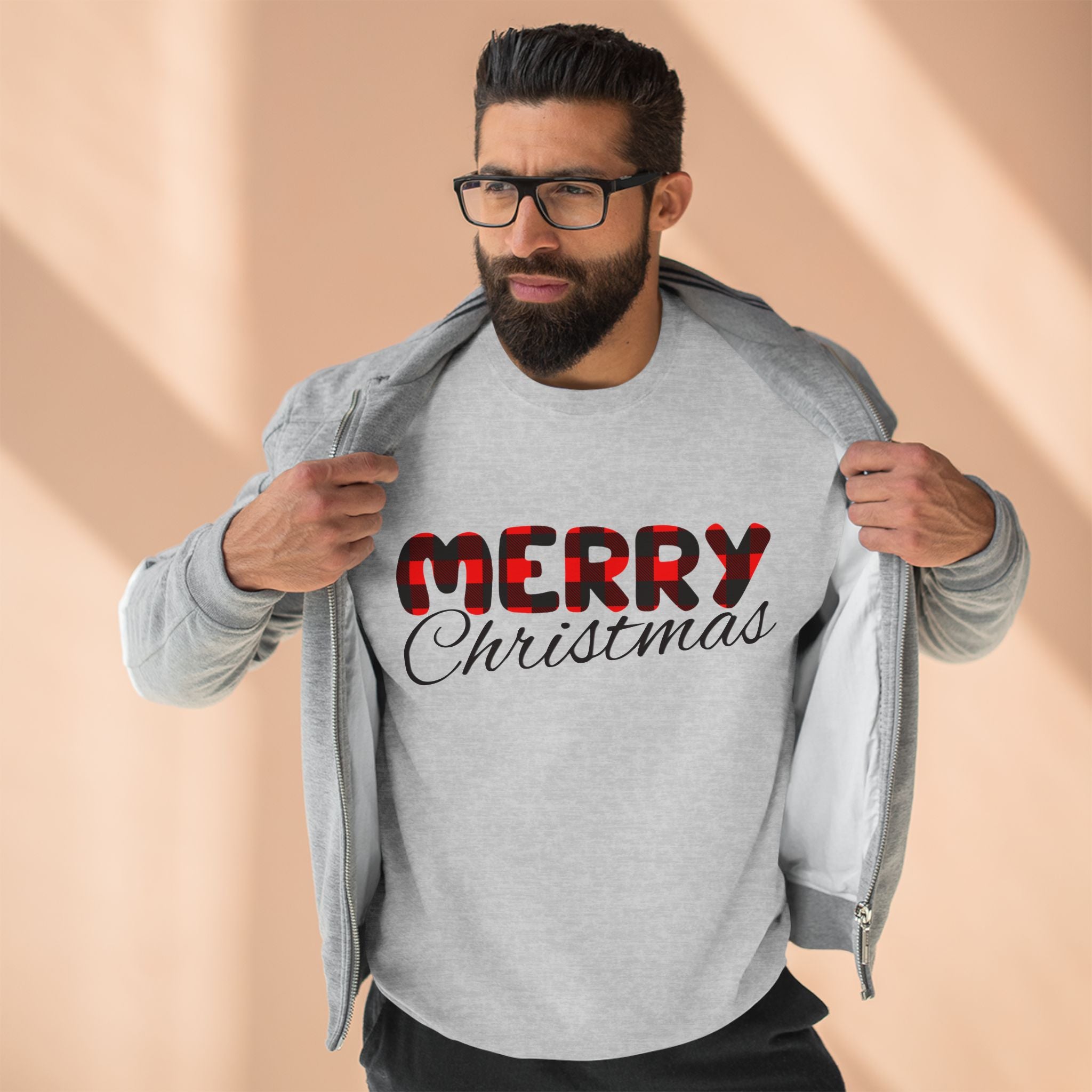 Merry Christmas- Cowhide Crewneck Sweatshirt