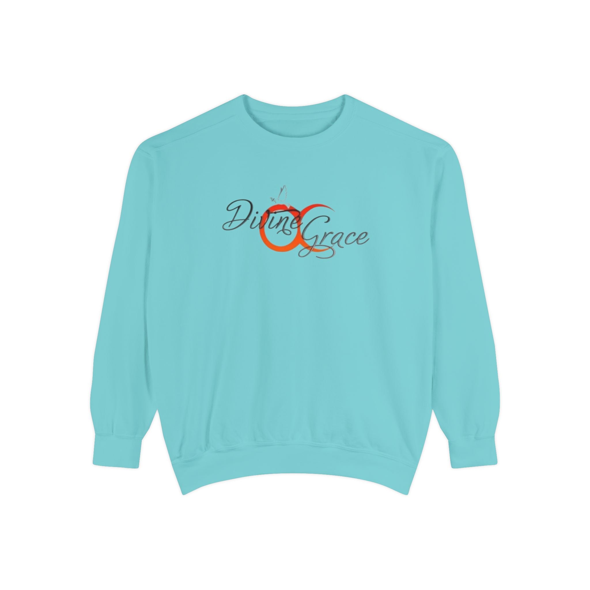 Unisex Garment-Sweatshirt - "Divine Grace" Design with QR Code - Perfect for Casual Wear and Spiritual Gatherings