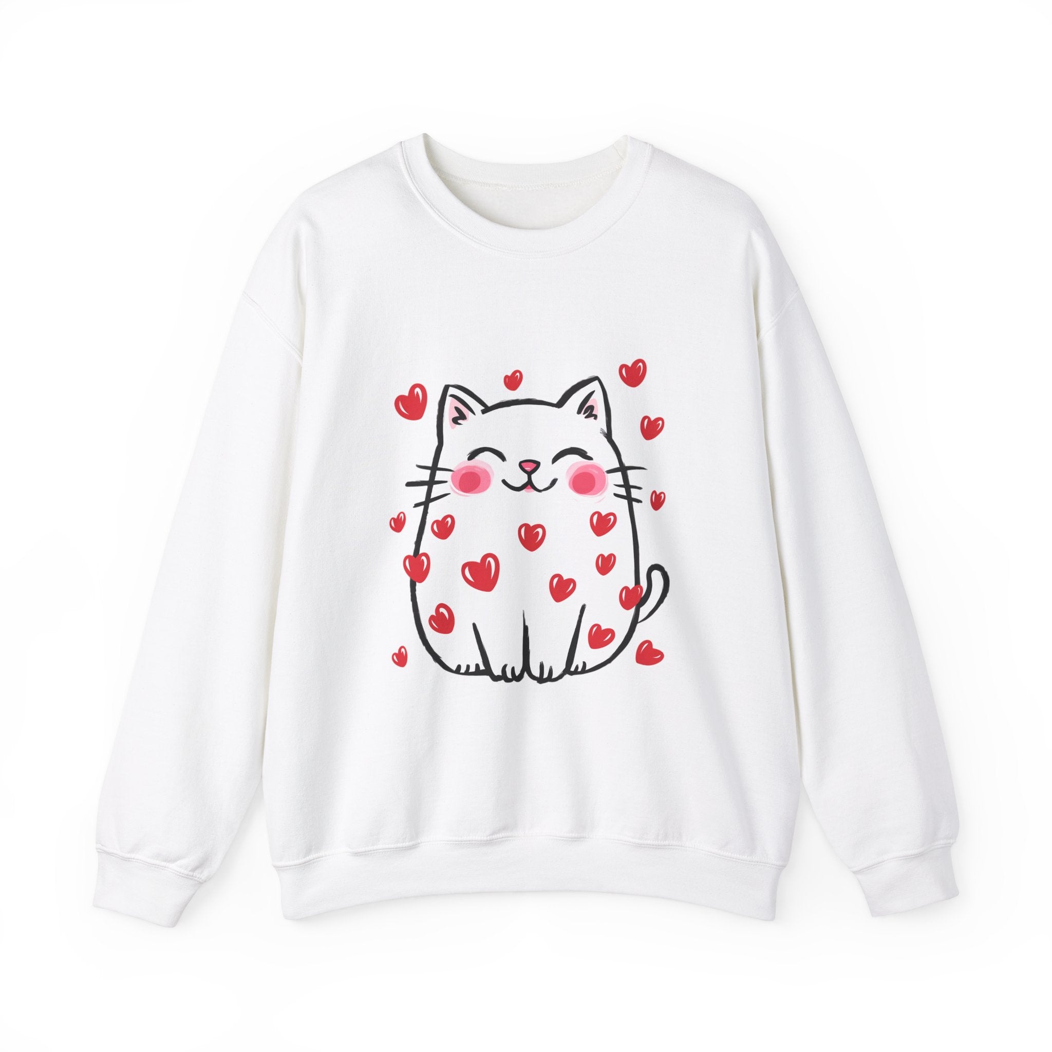 Cats Hearts Sweatshirt Unisex