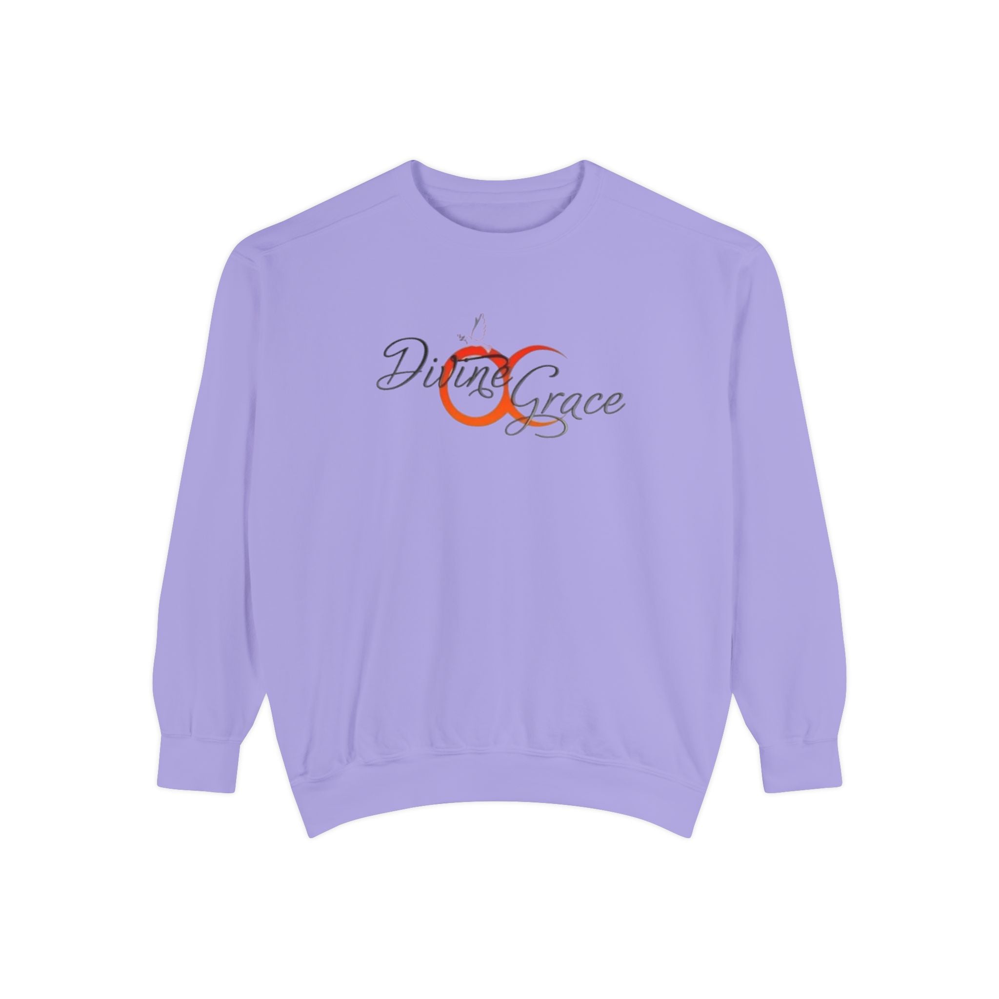 Unisex Garment-Sweatshirt - "Divine Grace" Design with QR Code - Perfect for Casual Wear and Spiritual Gatherings