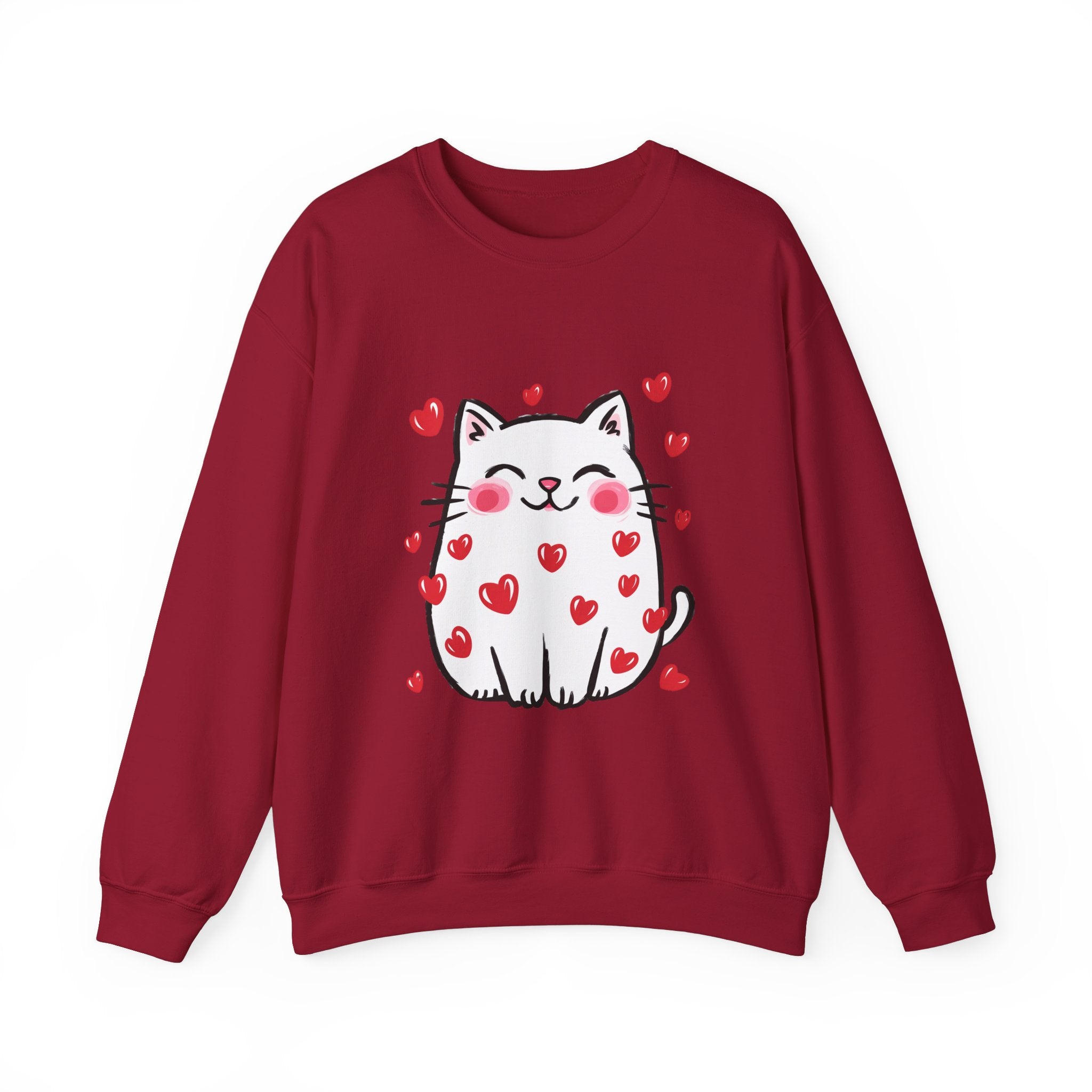 Cats Hearts Sweatshirt Unisex