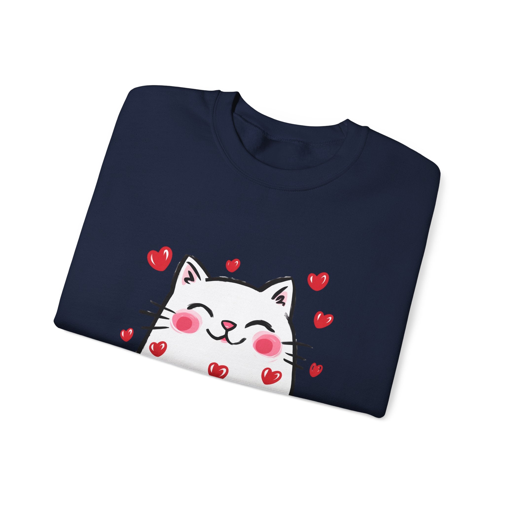 Cats Hearts Sweatshirt Unisex