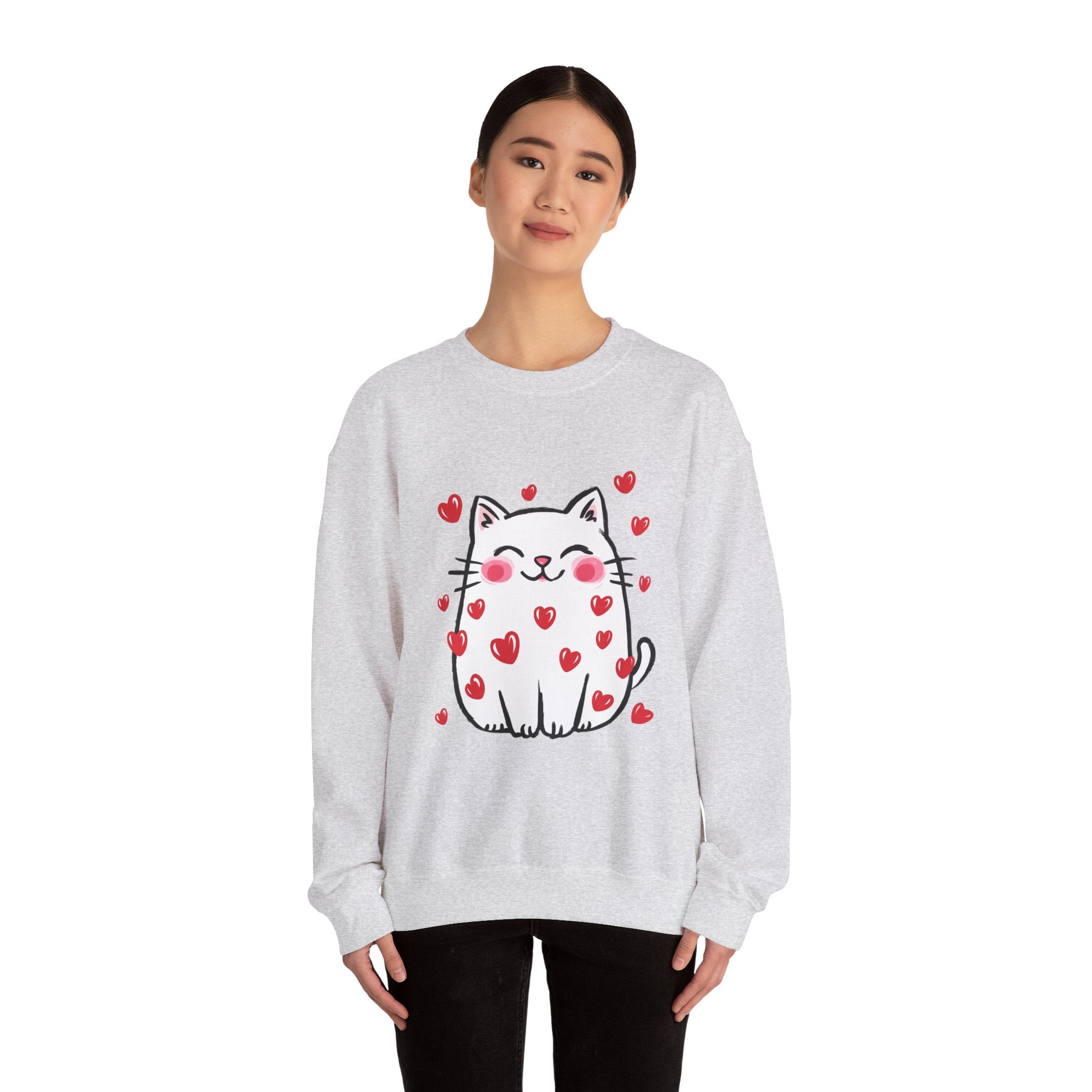 Cats Hearts Sweatshirt Unisex