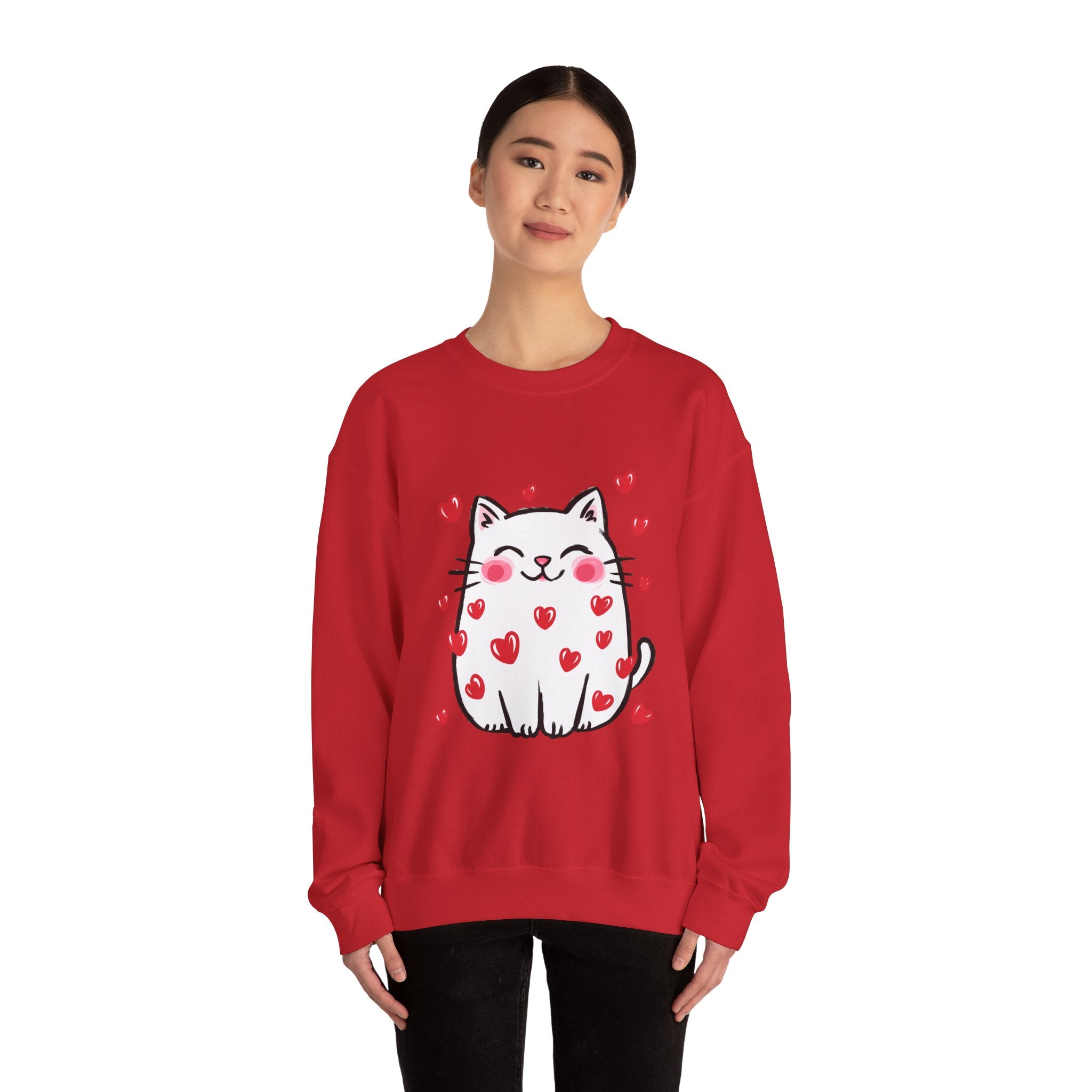 Cats Hearts Sweatshirt Unisex