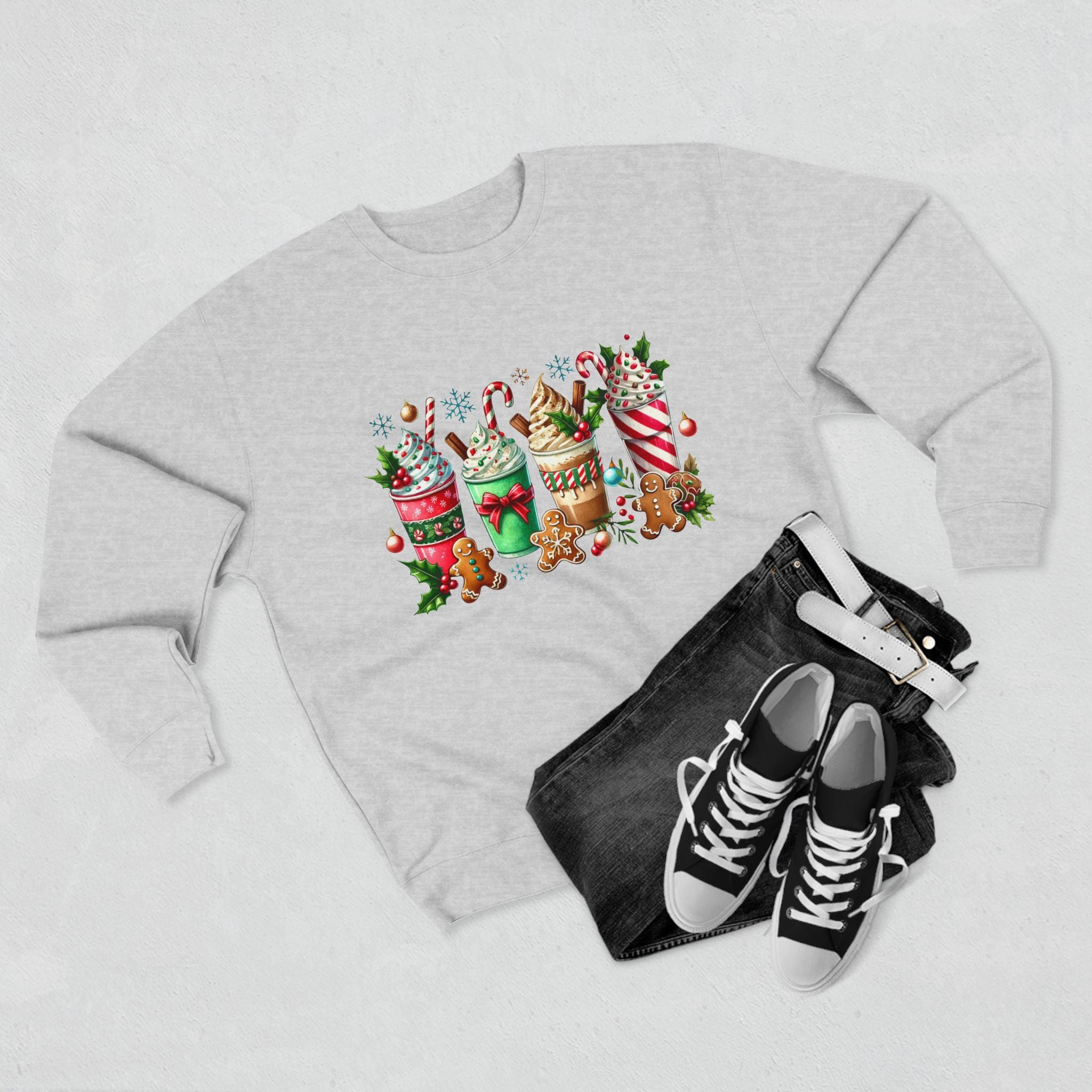Coffee and Gingerbread Crewneck Sweatshirt- Unisex