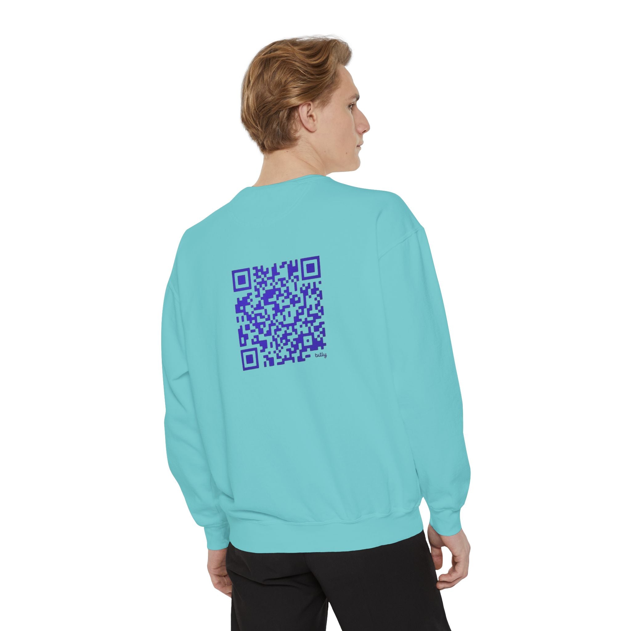 Unisex Garment-Sweatshirt - "Divine Grace" Design with QR Code - Perfect for Casual Wear and Spiritual Gatherings