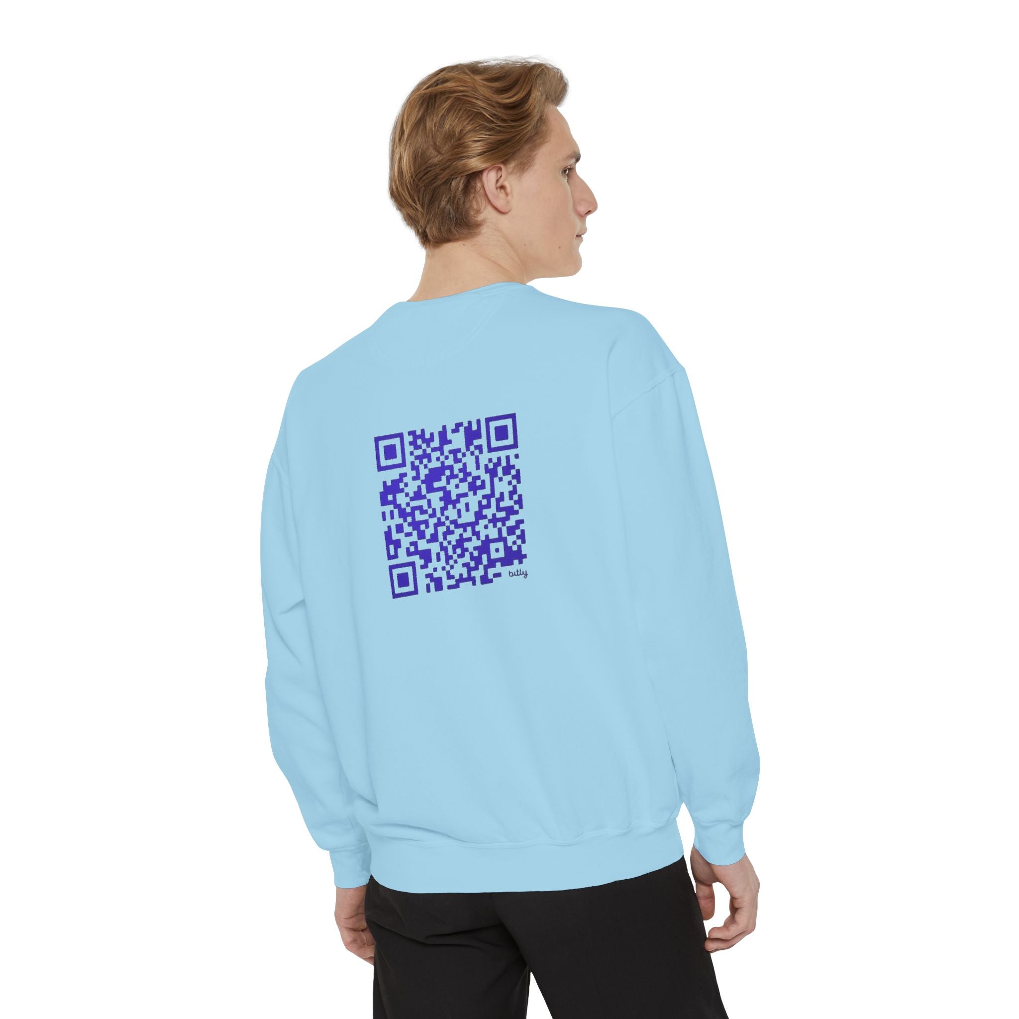 Unisex Garment-Sweatshirt - "Divine Grace" Design with QR Code - Perfect for Casual Wear and Spiritual Gatherings