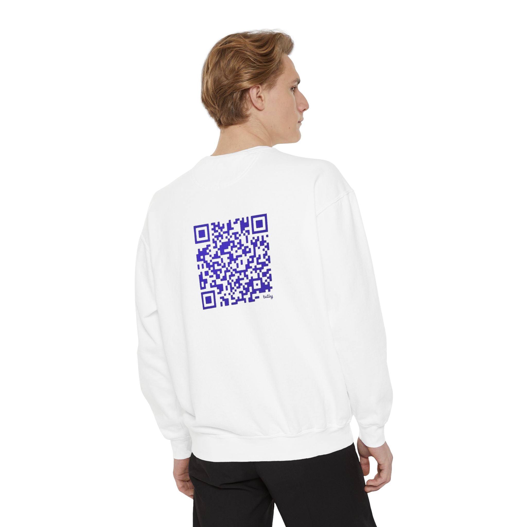 Unisex Garment-Sweatshirt - "Divine Grace" Design with QR Code - Perfect for Casual Wear and Spiritual Gatherings