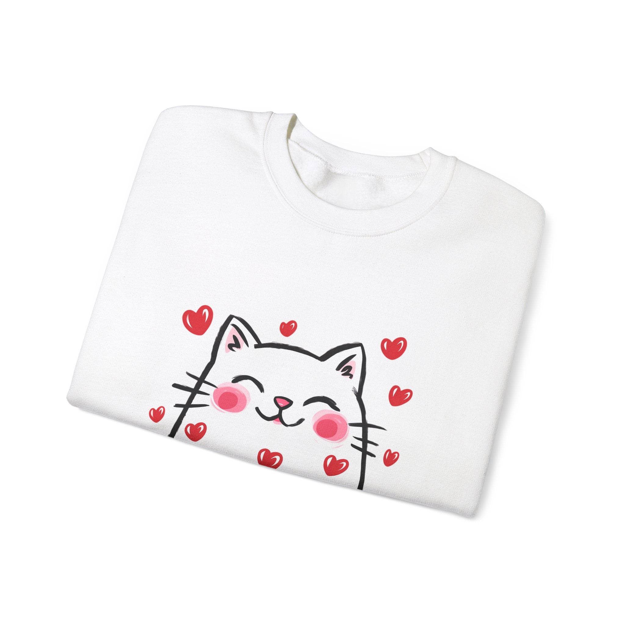 Cats Hearts Sweatshirt Unisex