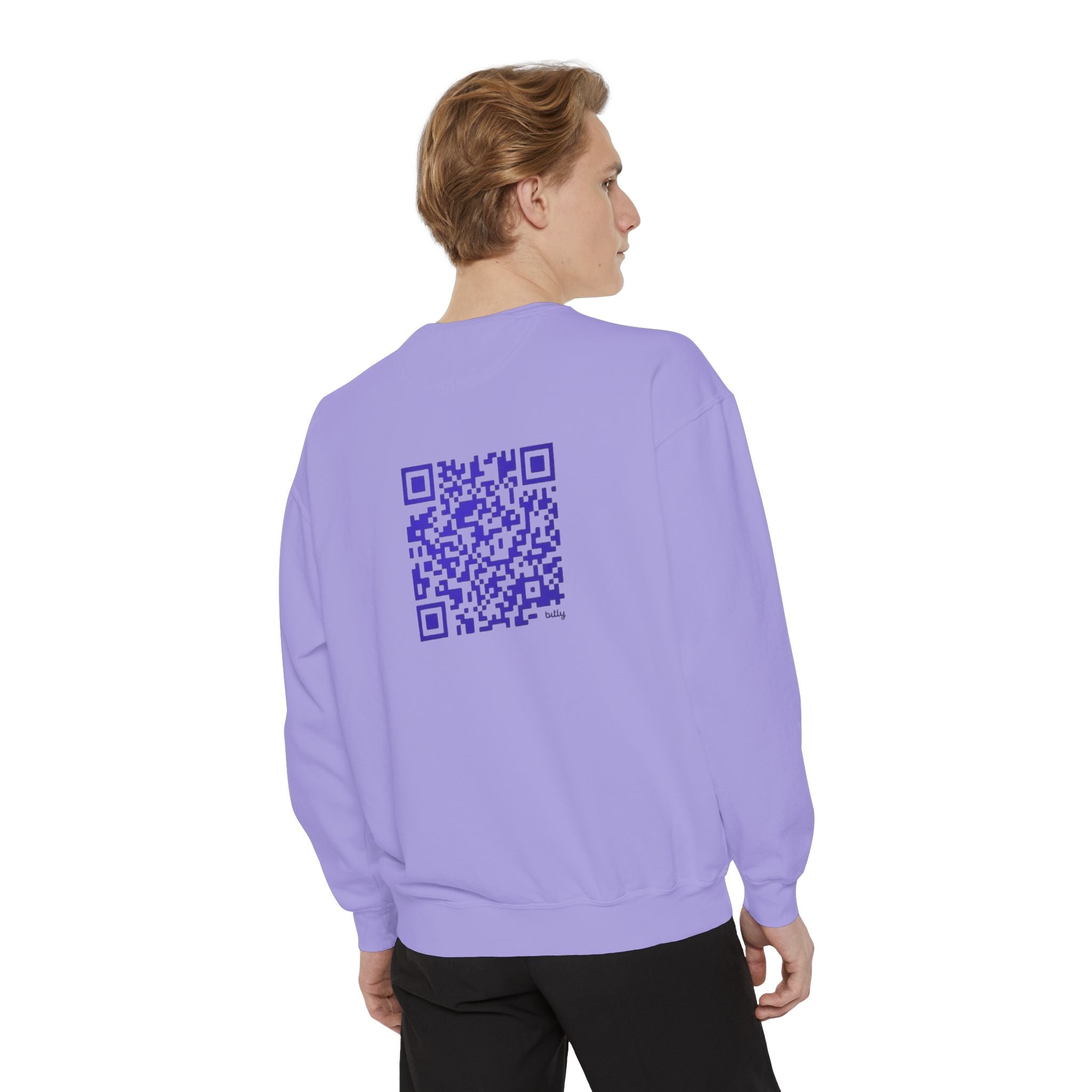 Unisex Garment-Sweatshirt - "Divine Grace" Design with QR Code - Perfect for Casual Wear and Spiritual Gatherings