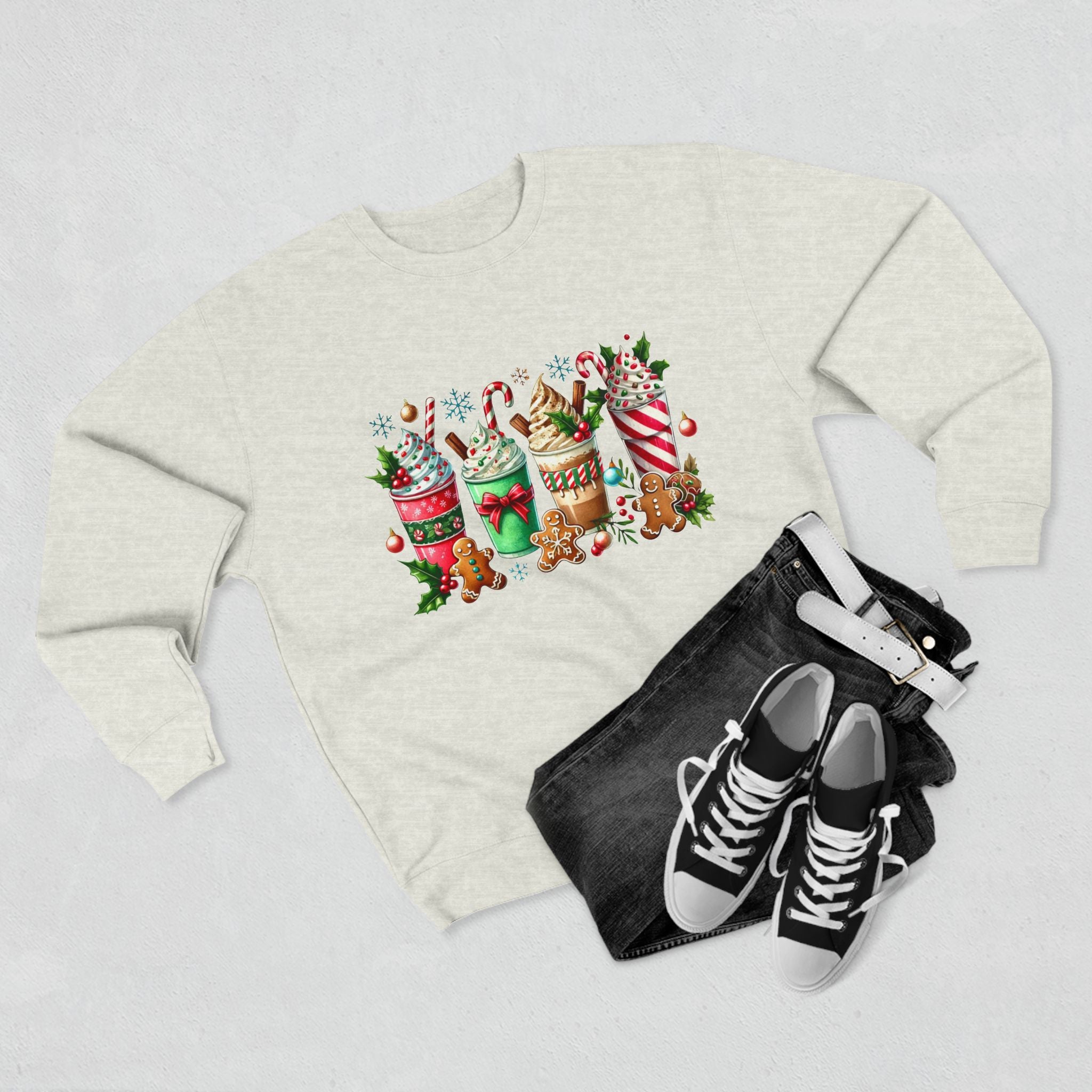 Coffee and Gingerbread Crewneck Sweatshirt- Unisex