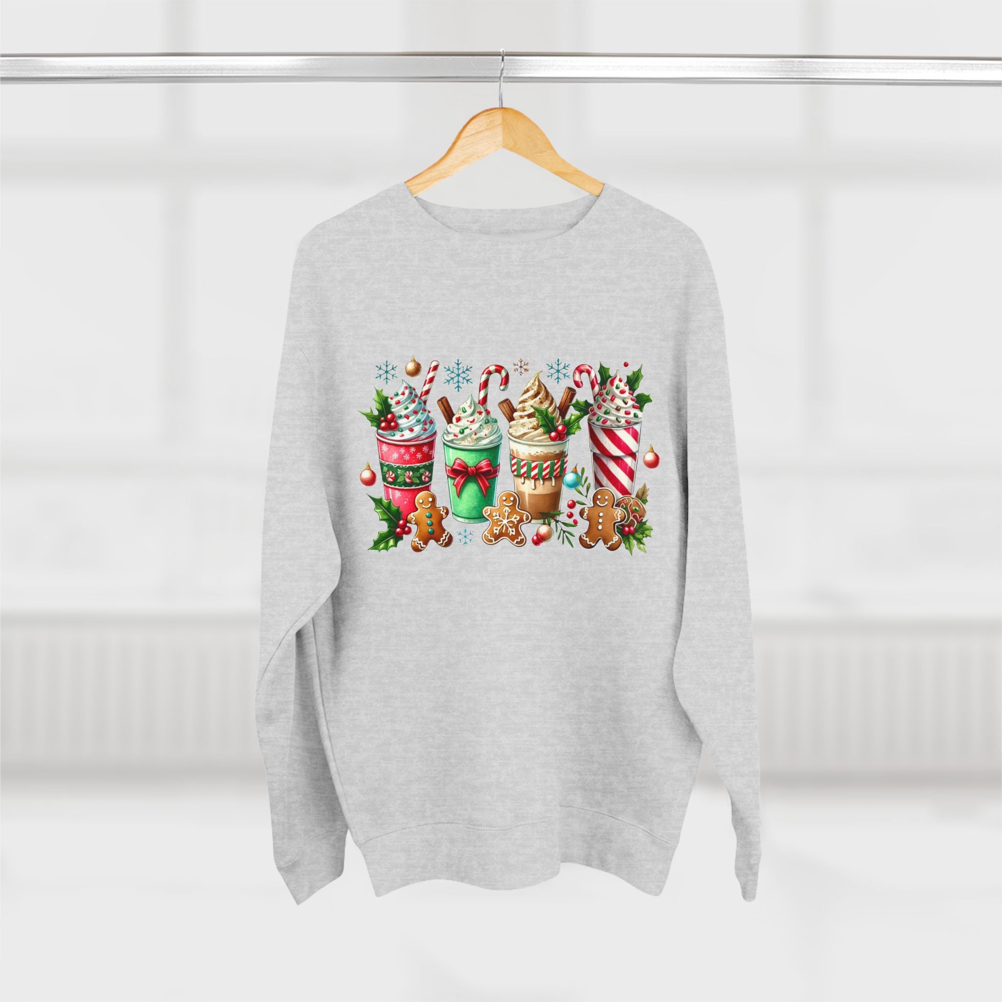 Coffee and Gingerbread Crewneck Sweatshirt- Unisex