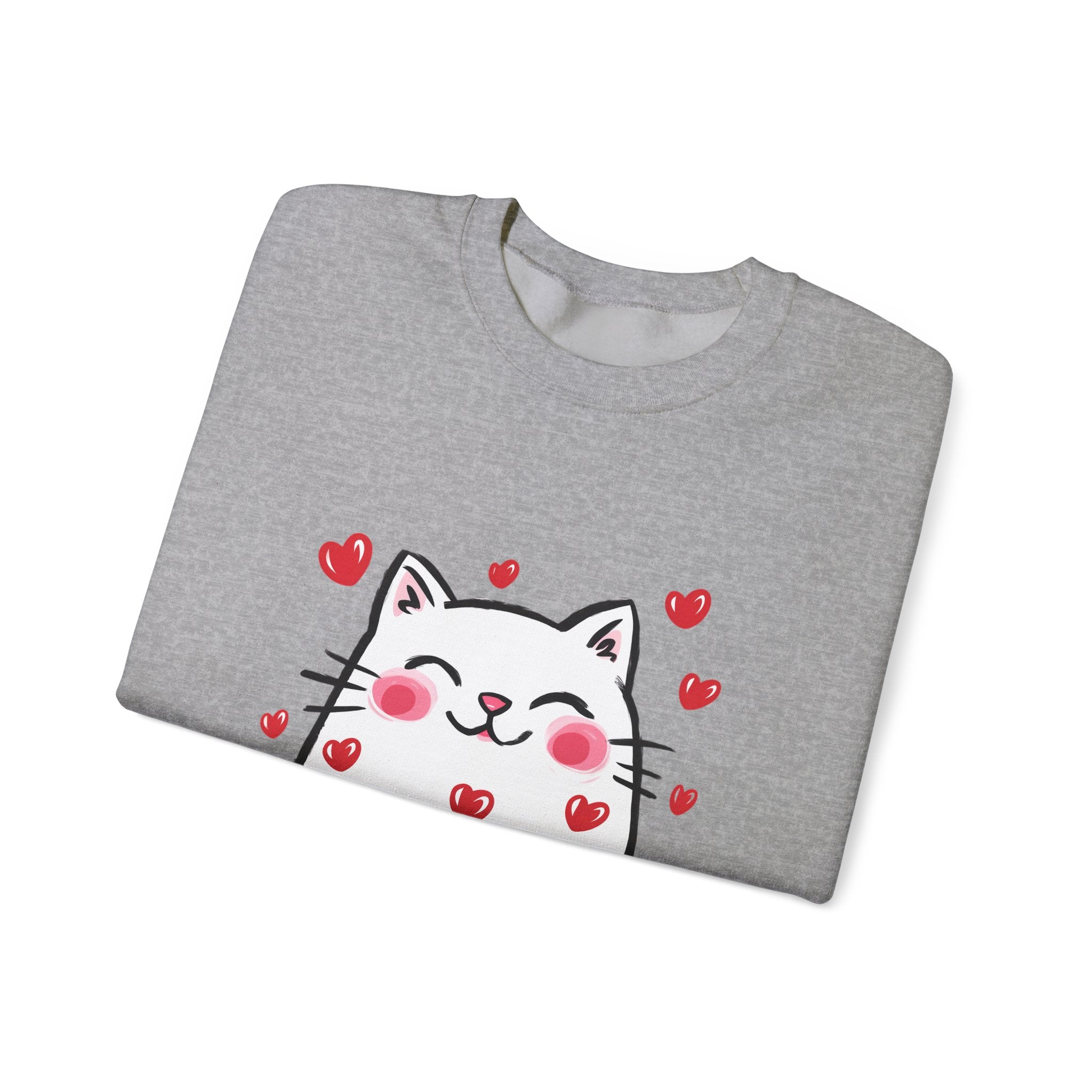 Cats Hearts Sweatshirt Unisex