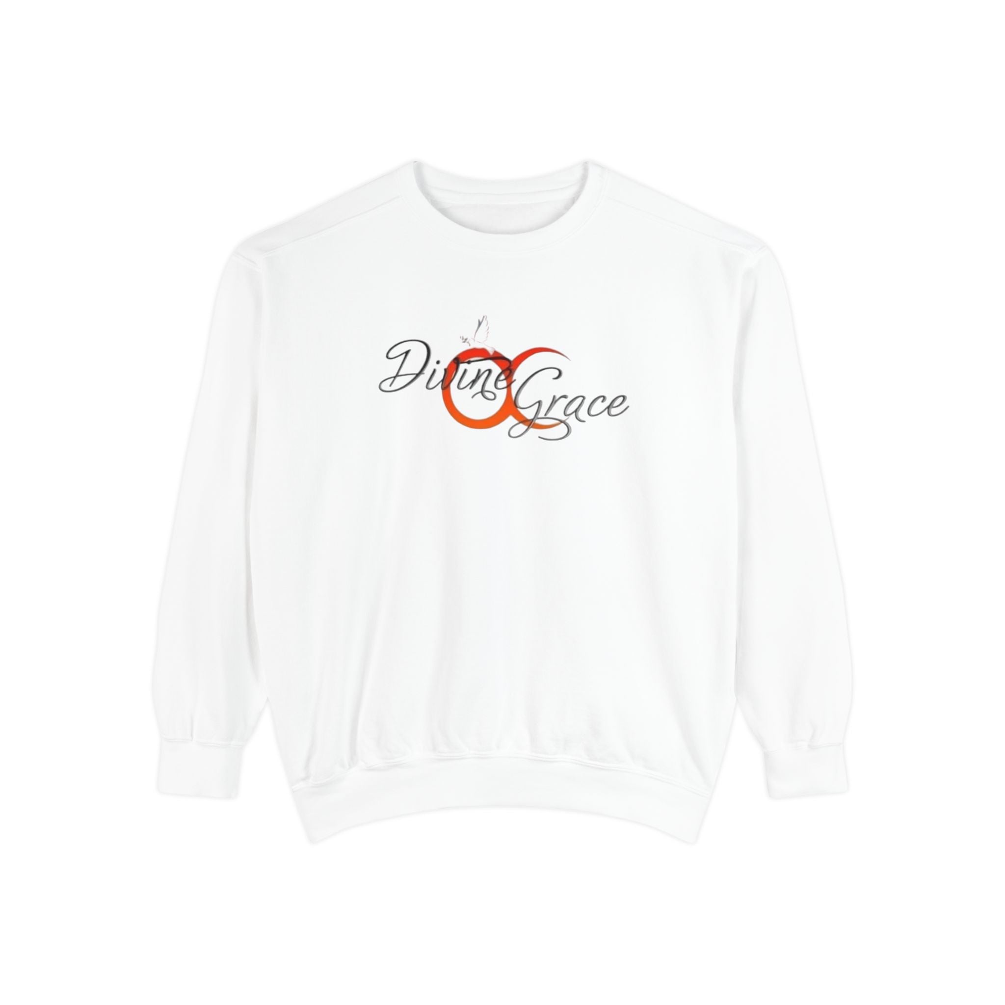 Unisex Garment-Sweatshirt - "Divine Grace" Design with QR Code - Perfect for Casual Wear and Spiritual Gatherings