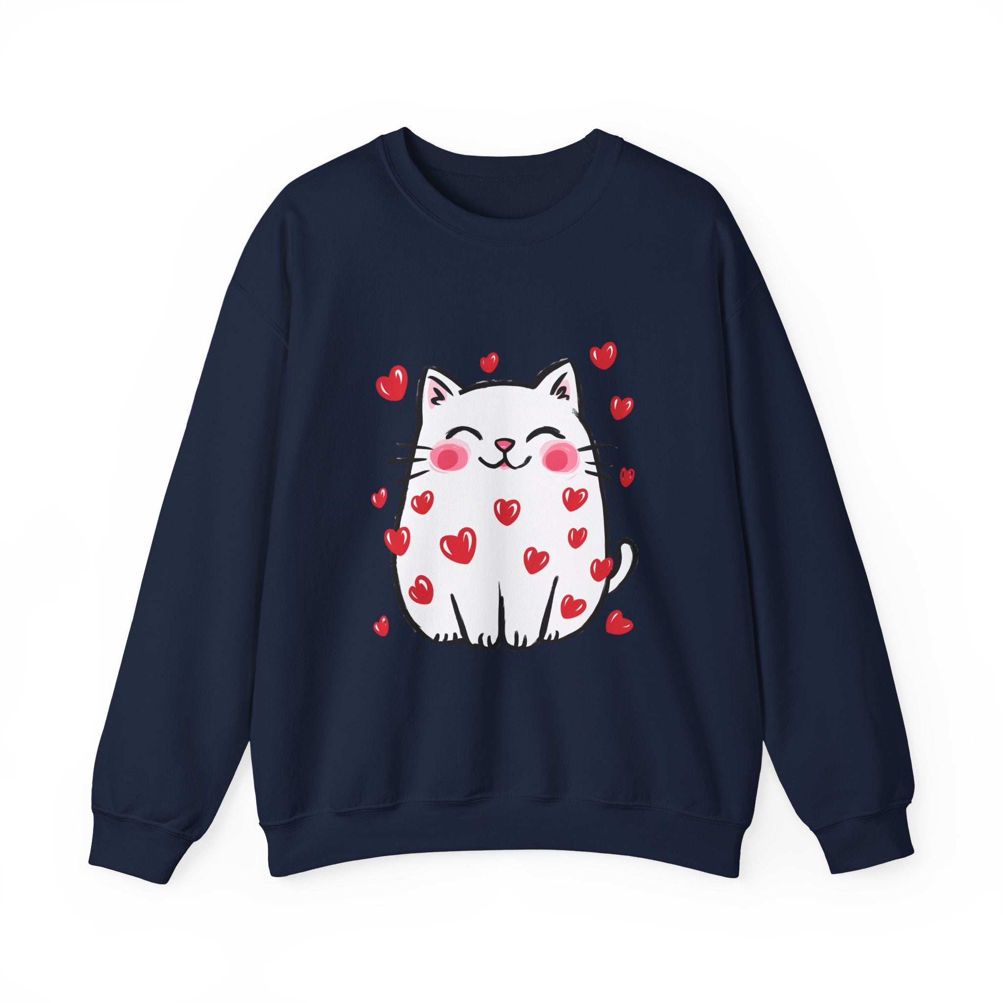 Cats Hearts Sweatshirt Unisex
