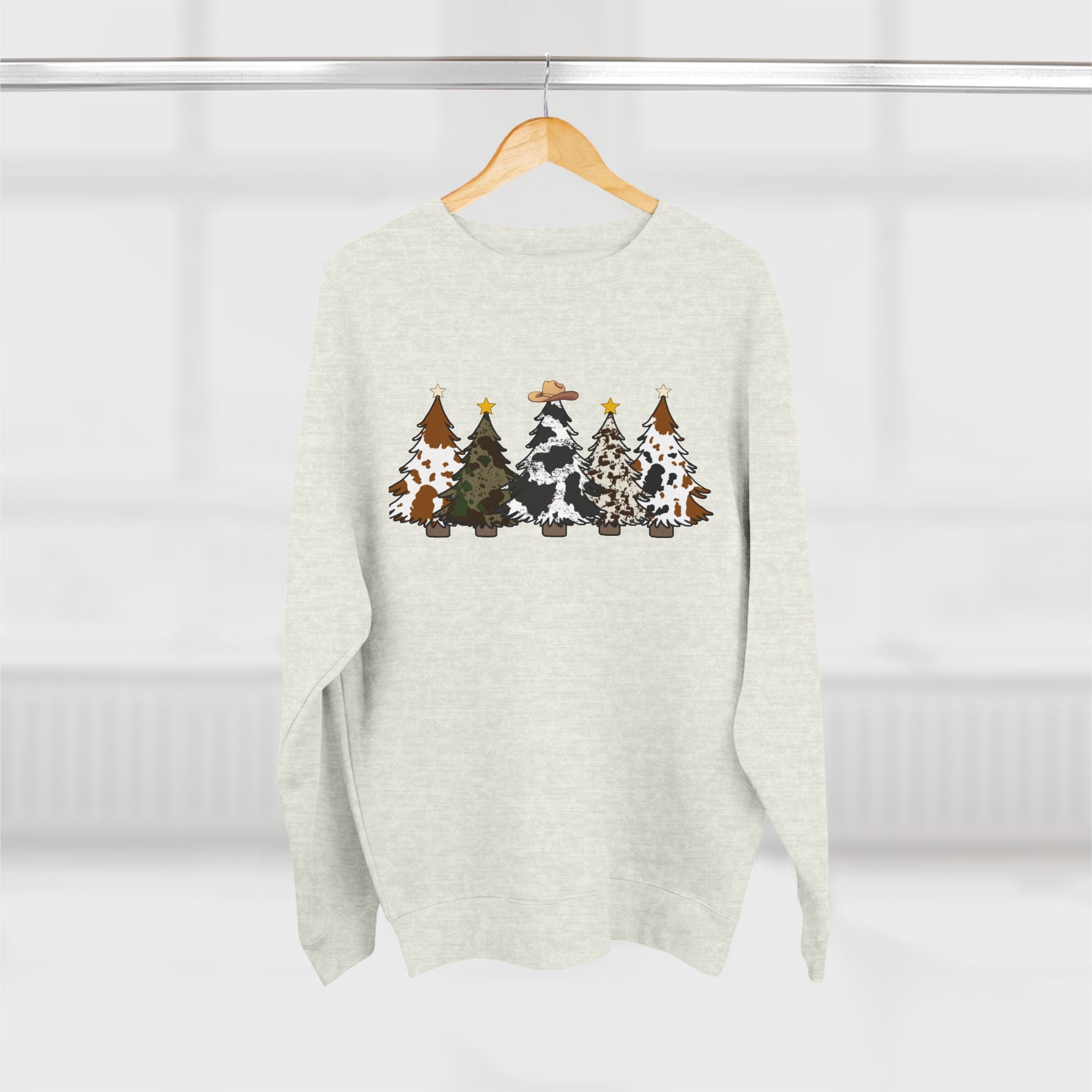 Christmas Tree- Cowhide Crewneck Sweatshirt