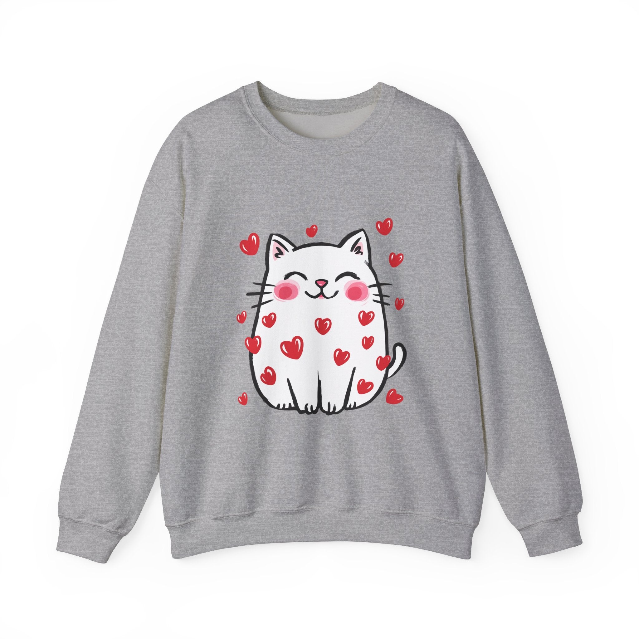 Cats Hearts Sweatshirt Unisex