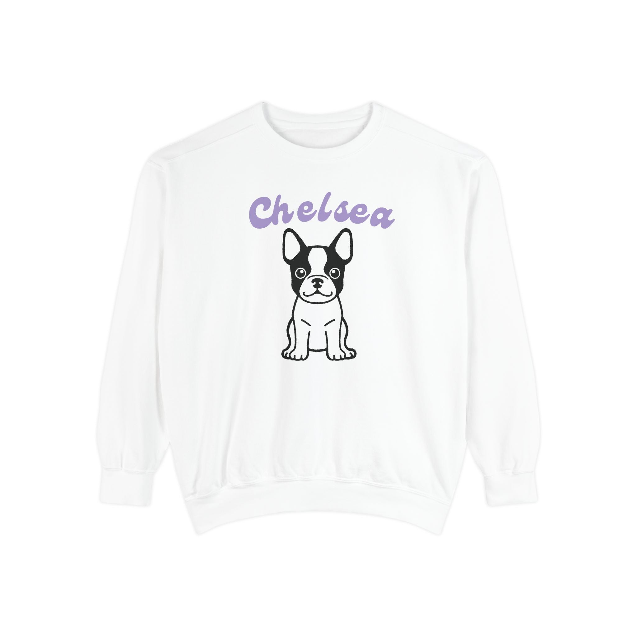 Customized Boston Terrier Unisex Garment-Dyed Sweatshirt