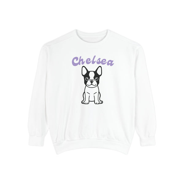 Customized Boston Terrier Unisex Garment-Dyed Sweatshirt