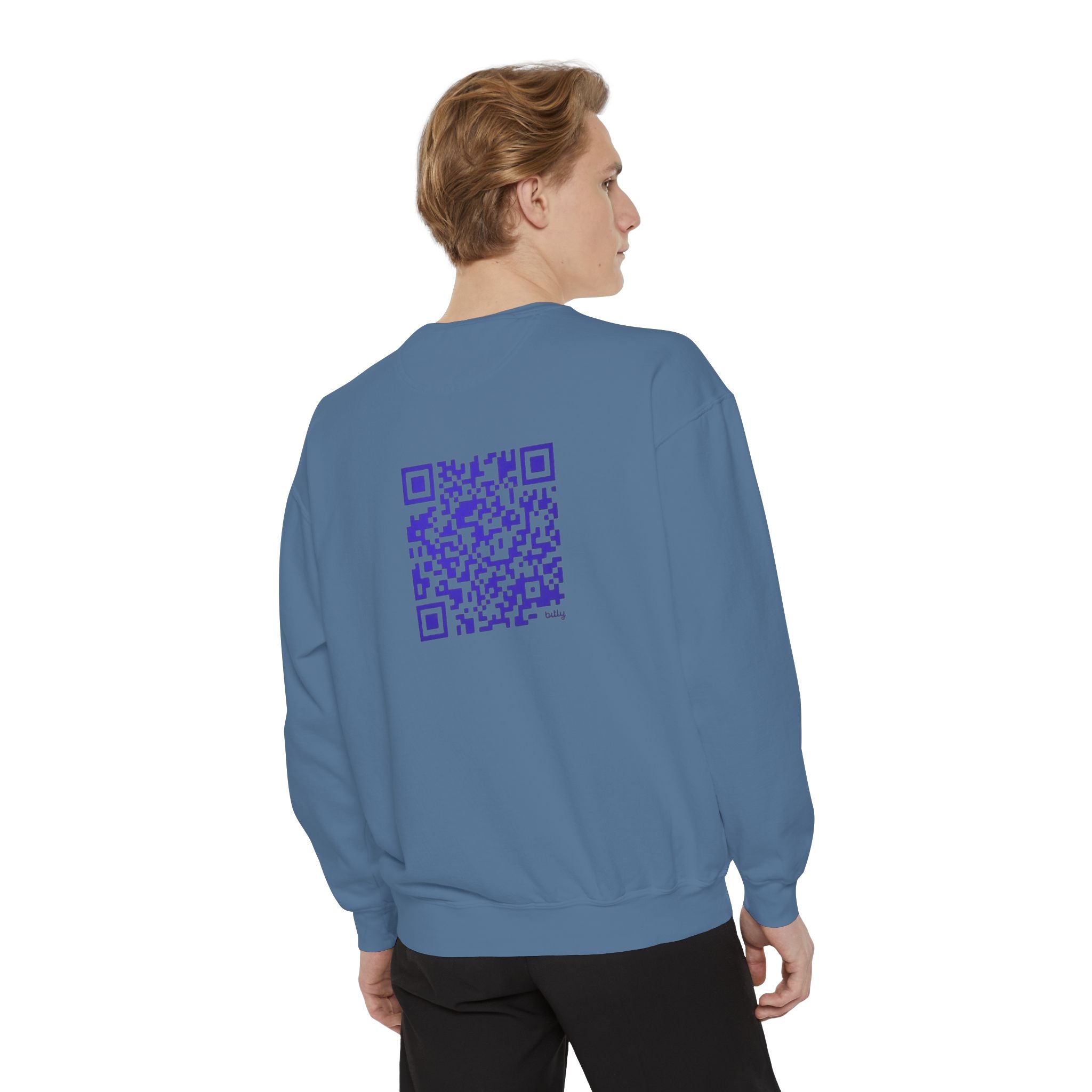 Unisex Garment-Sweatshirt - "Divine Grace" Design with QR Code - Perfect for Casual Wear and Spiritual Gatherings